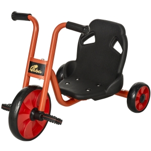 Qaba Kids Tricycle with 10" Big Wheels for 2-6 Boys and Girls, Ride-on Toy Fly for Indoor Outdoor - Red