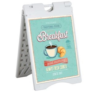 Vinsetto 22” x 28" Plastic Folding A-Frame Sandwich Board Sidewalk Sign