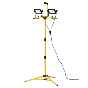 HOMCOM 8000 Lumen Work Light with Detachable Dual LEDs and Lightweight Height-Adjustable Steel Tripod