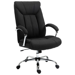 Vinsetto High Back Home Office Chair Computer Desk Chair w/ Arm, Swivel Wheels, Black