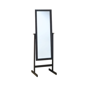 Monarch 60" Transitional-Style Full-Length Swivel Cheval Mirror with Stand - Cappuccino Brown Finish