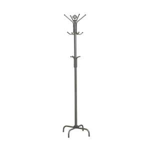 Monarch 70" 12-Hook Metal Coat Tree Hanger Rack - Silver Finish