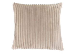 Monarch 18" x 18" Ultra Soft Ribbed Style Throw Pillow (1 pc) - Beige
