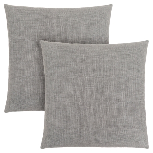 Monarch 18" x 18" Patterned Decorative Throw Pillow (Set of 2) - Light Grey
