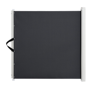 PawHut Retractable Pet Safety Barrier Gate, Flexible and Extensible Safety Dog Gate Easy to Roll and Latch for Stairways Doorways Hallways, 45.25" L x 2.25" W x 32.5" H, Grey