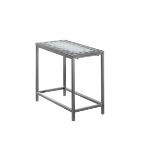 Monarch 22" Modern Mosaic Tile Top Hammered Silver Metal Frame Accent Side End Table - Grey / Blue Tile Finish