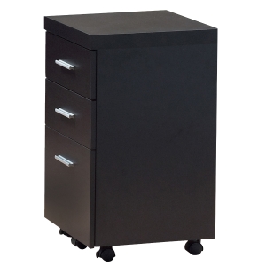 Monarch 3-Drawer Mobile Filing Cabinet - Cappuccino