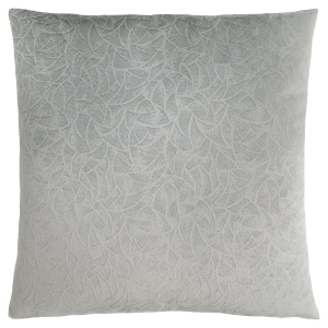 Monarch 18" x 18" Floral Velvet Decorative Throw Pillow (1 pc) - Light Grey