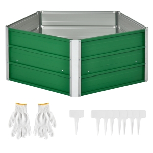 Outsunny Raised Garden Beds for Vegetables Large Metal Planter Box for Flower, Herbs