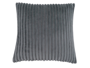 Monarch 18" x 18" Ultra Soft Ribbed Style Throw Pillow (1 pc) - Grey