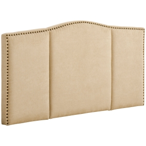 HOMCOM Bedroom Headboard w/ Nail Head Trim for 58.25'' Bed, Beige