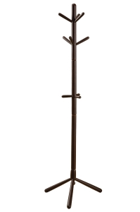 Monarch 69" Contemporary Modern 9-Hook Wooden Coat Tree Hanger Rack - Cappuccino Brown Finish