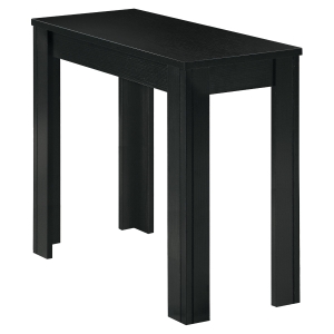 Monarch 22" Transitional Style Rectangular Wood Grain-Look Side Accent End Table - Black Finish