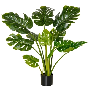 HOMCOM 3.5 Feet Artificial Monstera Potted Plant