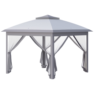 Outsunny 10.8ft Pop Up Gazebo, Foldable Canopy Tent W/ Bag Grey