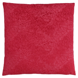 Monarch 18" x 18" Feathered Velvet Throw Pillow (1 pc) - Red