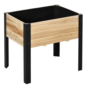 Outsunny Raised Garden Bed Metal Legs Elevated Planter Box for Vegetables, Herbs, Flowers