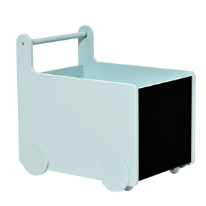 Qaba Movable Toy Bin for Children, Includes Blackboard
