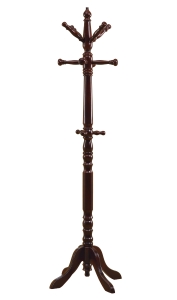 Monarch 73" Traditional 12-Hook Wooden Coat Tree Hanger Rack - Cherry Finish