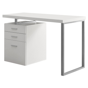 Monarch 48" Left or Righ Facing Computer Desk with Storage Drawers - White