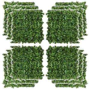 Outsunny 12 PCS 20" x 20" Artificial Boxwood Wall Panel Sweet Potato Leaf Privacy Fence