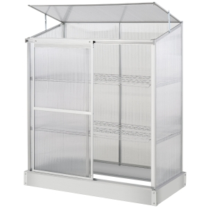 Outsunny 3 tier Greenhouse Outdoor Plant Garden Transparent Sunlight Board w / Foundation