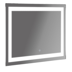 HomCom Touch Activated 2.5" Illuminated Bathroom Vertical Wall Mirror Outline LED Light - Silver