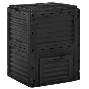 Outsunny Garden Compost Bin, 80 Gallon Large Outdoor Compost Container with Easy Assembly