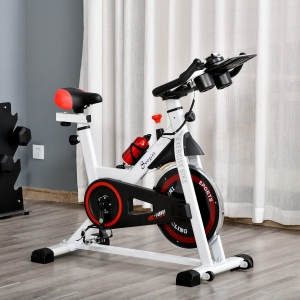 Soozier Adjustable Exercise Bike Aerobic Training Indoor Cycling Stationary Cardio Workout Home Flywheel Fitness Racing Machine