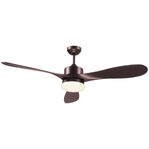 HOMCOM Reversible Ceiling Fan with white LED Light, Remote Controller, for Bedroom
