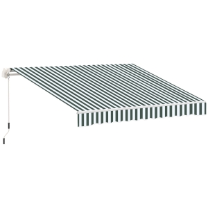 Outsunny Outside Retractable Canopy Sunlight Cover with UV Ray Protection and Steel Frame