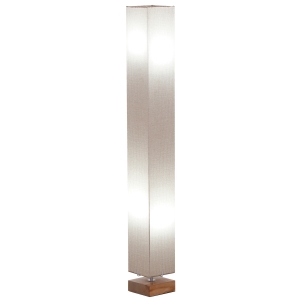 HomCom 48" Modern Free Standing Rectangle Floor Lamp with Linen Shade - Beige