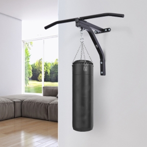 HOMCOM Punching Bag Hanger Wall Mount Bracket Kick Boxing MMA Training Frame Home Fitness Workout Pull Up Bar