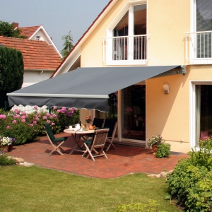 Outsunny 12' x 10' Outdoor Patio Manual Retractable Awning Window Sunshade Shelter