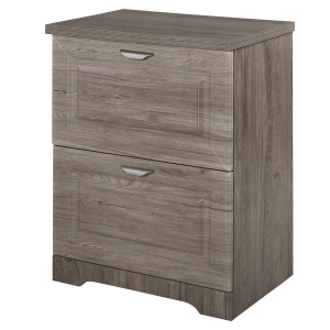 HOMCOM Wood 2-Drawer Lateral File Cabinet Organizer with File Hooks and Spacious Tabletop Display for Home Office - Oak