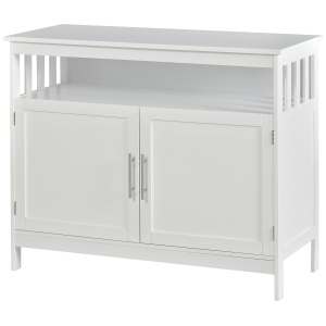 HOMCOM Kitchen Sideboard, Buffet Cabinet, Wooden Storage Console Table with 2-Level Cabinet and Open Shelf, c