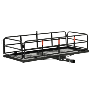 Aosom Cargo Carrier Hitch Mount with Luggage Storage and 6 Visibility Reflectors