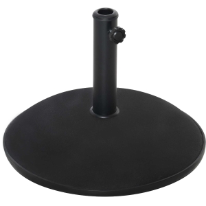 Outsunny 20" Round 55 lb Outdoor Patio Round Minimalist Cement Umbrella Stand Base
