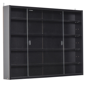 HOMCOM 5-story Wall Shelf Display Cabinet w/2 Glass Doors and 4 Adjustable Shelves