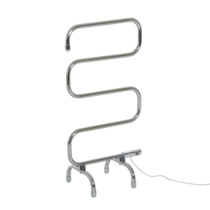 HomCom 4-Bar Stainless Steel Free Standing Electric Heated Towel Warmer Laundry Drying Rack