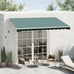 Manual Retractable Awning 6.6’ x 8.2’ Sunshade Shelter Canopy Patio Outdoor Deck