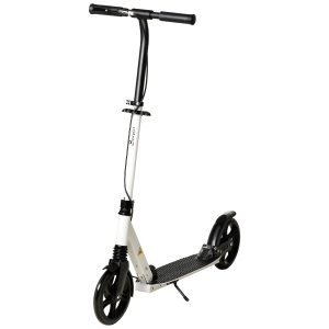 Soozier One-click Folding Kick Scooter w/ Adjustable Height and Dual Brake System