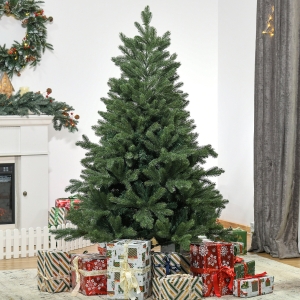 HOMCOM 5FT Artificial Christmas Tree Holiday Home Xmas Decoration Automatic Open, Green