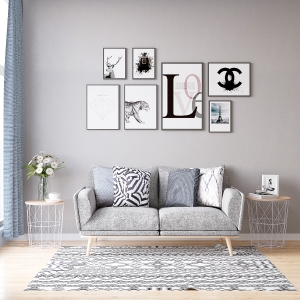 HOMCOM Set of 2 Nesting Side Tables with Metal Wire, Storage Basket, Round Coffee Accent Table for Living Room, Bedroom, White and Natural