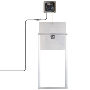 PawHut Automatic Chicken Coop Door with Timer & Light Sensor, Multi-modes Weatherproof Chicken Door with Full Aluminum Body, 6V DC Power Supply/Battery Powered, Silver