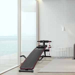 Soozier Sit Up Bench Core Workout for Home Gym Black