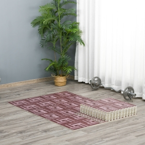 HOMCOM Soft Wood Grain EVA Foam Interlocking Floor Mats 72 Square Feet Exercise Workout Mat Kid Play Mat 18pcs