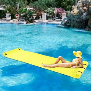 Soozier 16.4FT Floating Water Mat Float Pad Pool Beach Sea Ocean Adults Kids Yellow
