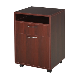 HomCom 24" Rolling End Table Mobile Printer Cart Nightstand Organizer - Brown