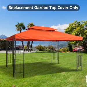 Outsunny 10x13ft 2-Tier Replacement Gazebo Canopy Water Resistant